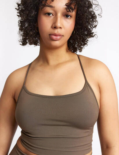 Rethinkit Studios Hilde Seamless Sports Bra - Brown - S/M