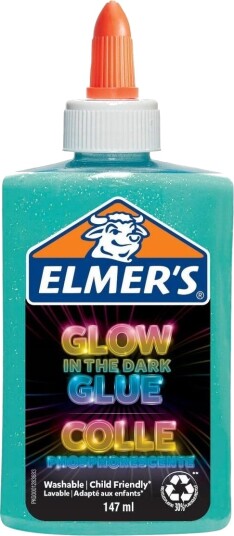 Elmers Elmer"s Glow In The Dark Håndverkslim Blå 147 Ml Vaskbart Håndverkslim Elmers Elmer"s Glow In The Dark Håndverkslim Blå 147 Ml Vaskbart Håndverkslim