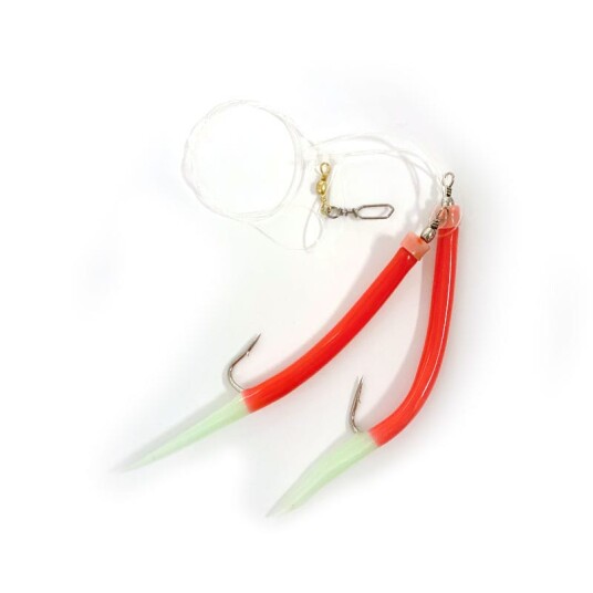 Fladen Gummi Mac- Red Lumi Tail Rig Fladen Gummi Mac- Red Lumi Tail Rig