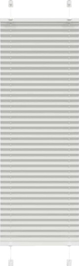 plisségardin lys grå 50x100 cm Stoff Bredde 49,4 Polyester