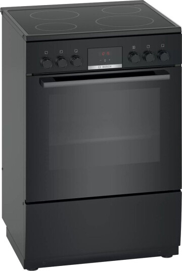 Bosch Serie 4 60 cm Keramisk Komfyr med EcoClean og Varmluft - Svart