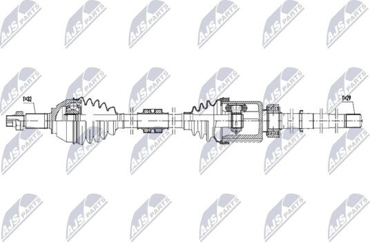 NTY NPW NS 177 Drivaksel