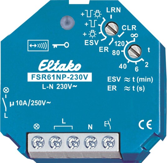Eltako 30100030 Impulsrelé 10 A/250 V AC 55 mm Elfordeling & strømforsyning