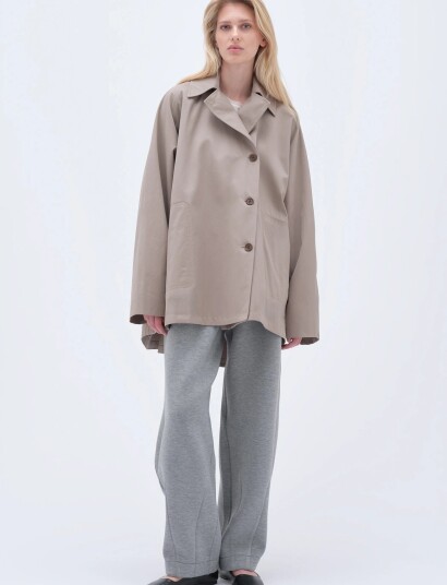 REMAIN Birger Christensen Short Wide Jacket Beige 34