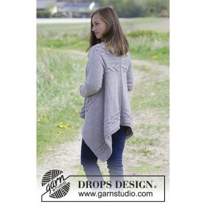 Norfolk by DROPS Design Jakke Strikkeoppskrift str. S XXXL Small