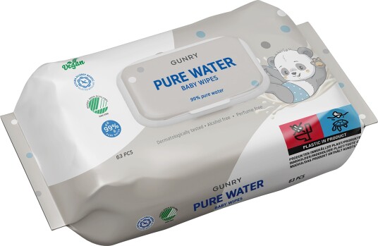 Gunry Pure Water Baby Wipes 63 stk