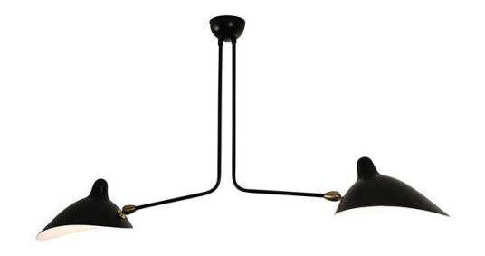 Serge Mouille Plafonnier 2 Taklampe Sort & Messing Fast Serge Mouille Plafonnier 2 Taklampe Sort & Messing Fast