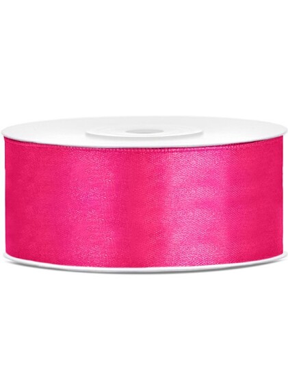 Partydeco MØRK ROSA Silkebånd 25 meter x 25 mm