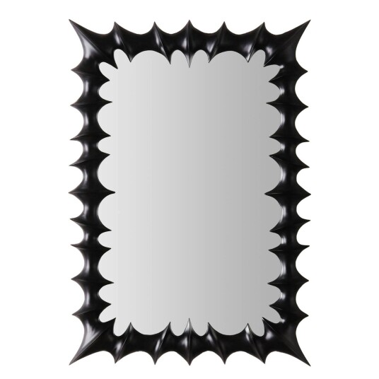 Dusty Deco Brutalist Veggspeil Liten Sort