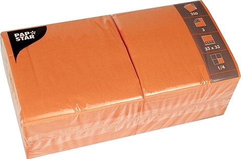 Papstar 81658 Oransje Tørkepapir Monokromatisk 46,5 G/M² 330 Mm 330 Mm