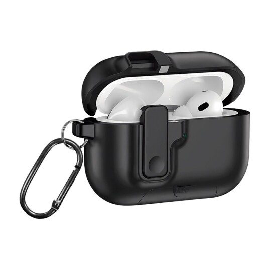 Ferrelli AirPods Pro 3 beskyttelsesdeksel Svart Ferrelli AirPods Pro 3 beskyttelsesdeksel Svart