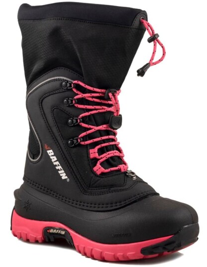 Baffin Flare, Vinterstøvel Dame Sort/Rosa 37