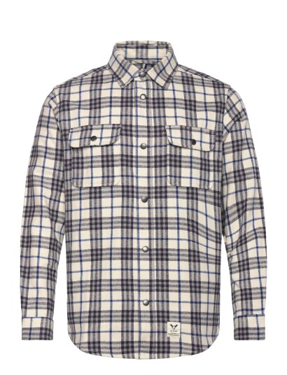 Fat Moose Adrian Cotton Check Shirt Navy XXL Fat Moose Adrian Cotton Check Shirt Navy XXL