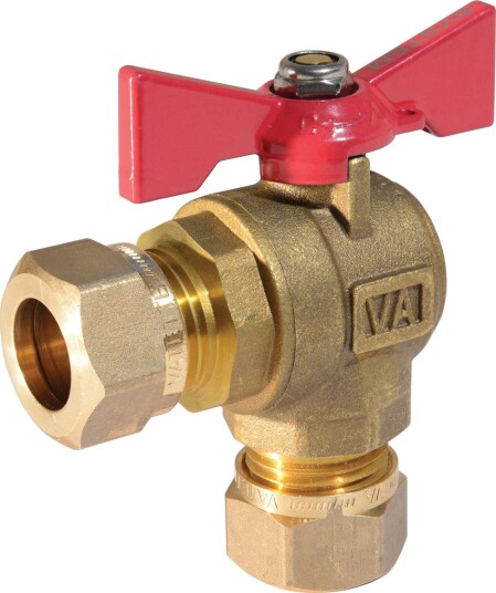 Vatette FG084050041 Kuleventil 15 mm Rødt ratt, Installasjon