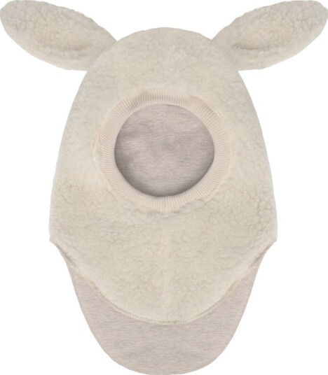 Huttelihut Teddy Ull Balaclava med Kaninører Cement 6-12 mnd Huttelihut Teddy Ull Balaclava med Kaninører Cement 6-12 mnd