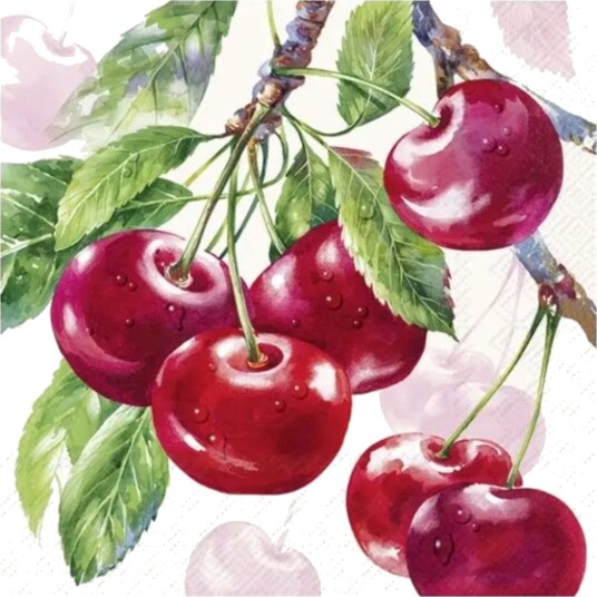 Servietter Cherry fruits kaffe
