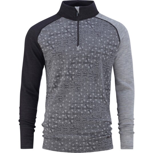 Bula Geo Merino Wool Halfzip Dgrey M