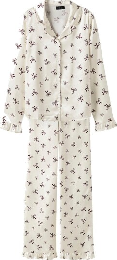 LMTD Pyjamas Sett - NlfBow - Antique White - LMTD - 7-8 år (122-128) - 2-delt nattøy Beige Hvit