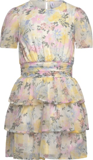 Vero Moda Girl Vmsmilla Ss Short Layer Dress Wvn Girl   White   164