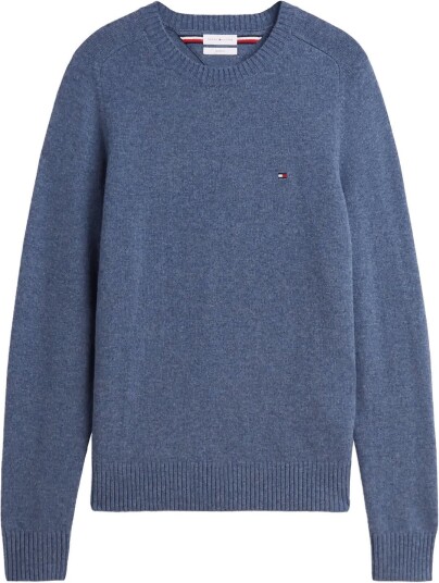 Tommy Hilfiger Lambswool Crew Neck AEGEAN SEA HEATHER L Tommy Hilfiger Lambswool Crew Neck AEGEAN SEA HEATHER L