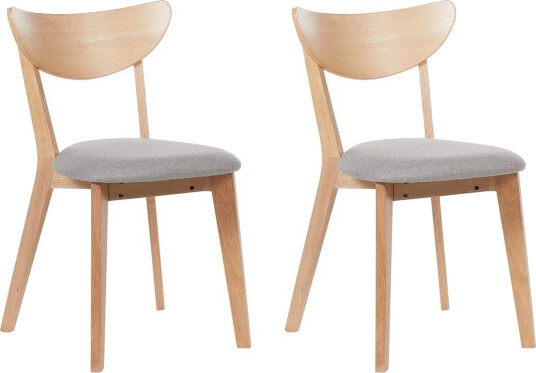 Matsalsstol Beliani Erie set om 2 NO_BRAND Light wood -