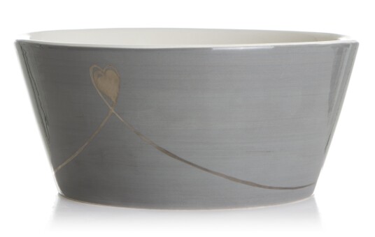 Madame® Bolle m/sølvhjerter Ø:19 H:9cm