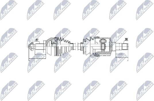 Nty Drivaksel NTY NPW FR 053 Nty Drivaksel NTY NPW FR 053
