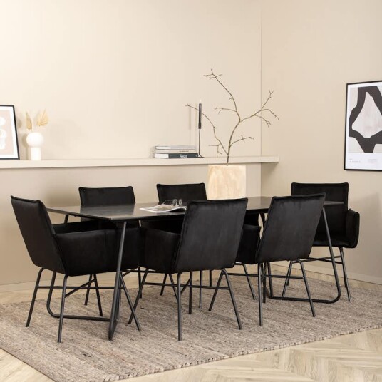 Venture Home Spisegruppe Venture Home Peggy med 6 Petra Stoler GR22100