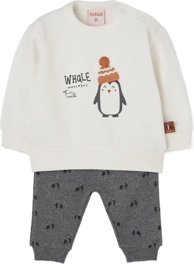 Boboli Set Knit For Baby Boy Bci OFF WHITE 80