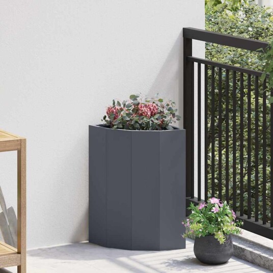 vidaXL Hjørne Plante Antrasitt 30 x 30 x 50 cm Stål