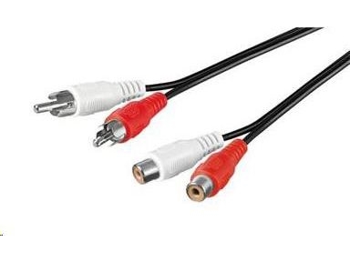 Premiumcord Garso Prailginimo Laidas 2X Cinch 2X Cinch Rca M/F 5M KJACKCMF2 5