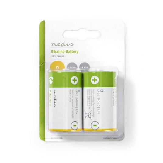 Alkalisk batteri D | 1.5 V DC | 2-Blister Alkalisk batteri D | 1.5 V DC | 2-Blister