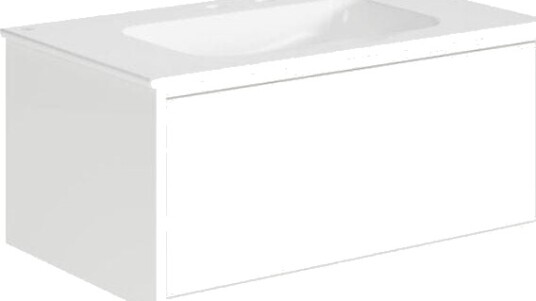 Gustavsberg Ducentic Servantskap med Porselenservant Hvit / 80cm 2 Dobbel Hull for Kran