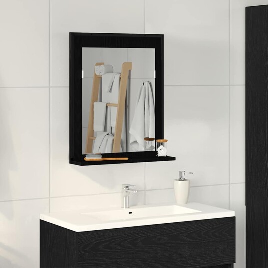 Baderom Speil Svart Eik 50x12x60 cm Konstruert Tre Baderom Speil Svart Eik 50x12x60 cm Konstruert Tre