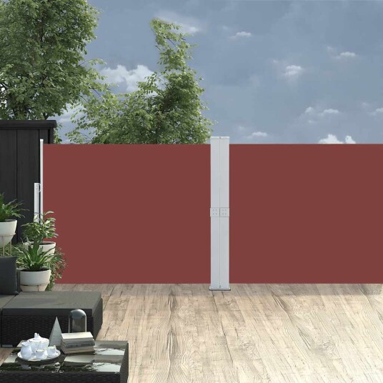 vidaXL Uttrekkbar sidemarkise 140x1200 cm brun