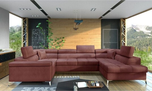 Hjørnesofa Eltap Thiago 342x208x88 cm Monolith 63 Rosa Høyre