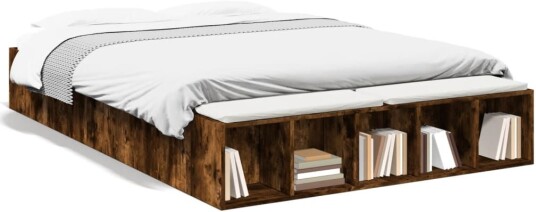 Sengeramme røkt eik 150x200 cm konstruert tre 8721102622168