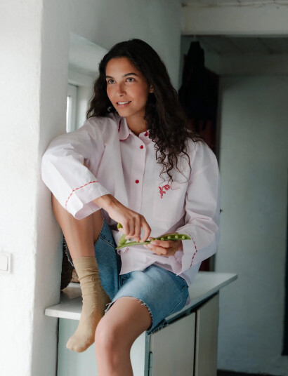 Becksöndergaard Scallop Pyjamas Shirt Pink XS