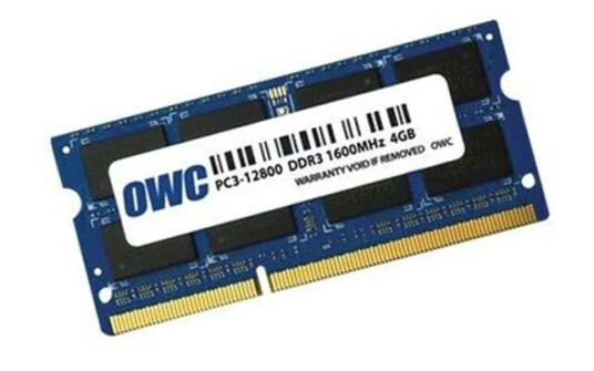 OWC Other World Computing DDR3L module 4 GB SO-DIMM 204-pin 1600 MHz / PC3L-12800 unbuffered OWC Other World Computing DDR3L module 4 GB SO-DIMM 204-pin 1600 MHz / PC3L-12800 unbuffered