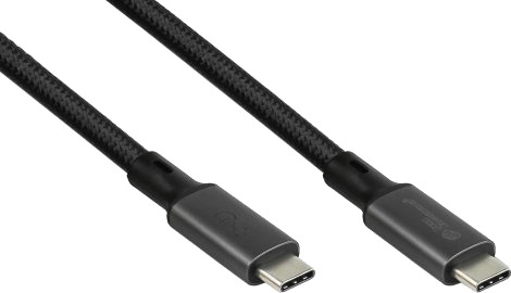 Alcasa 2404-Mt010s 1 M Usb C Usb C Usb4 Gen 3X2 40 Gbit/S Sort