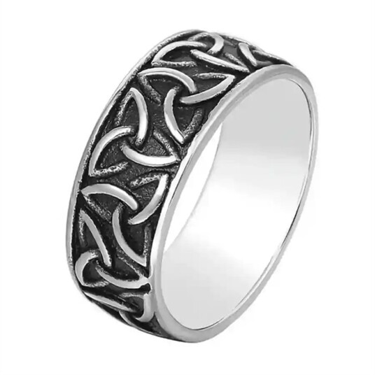 Valhalla Knot Vikingring i rustfritt stål