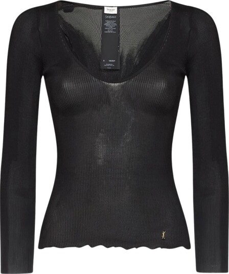 Saint Laurent Dame Strikkevarer Svart M,