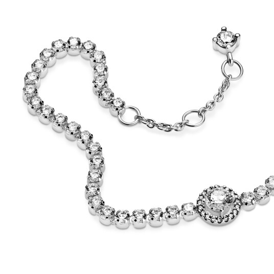 Pandora, Tennisarmbånd i 925 sølv, 20 cm Pandora, Tennisarmbånd i 925 sølv, 20 cm