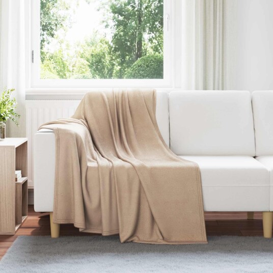 vidaXL Kastepledd 24 pcs Kamel 170 x 130 cm Fleece