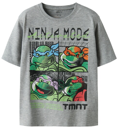 Name It Don TMNT t skjorte til barn grey melange 122/128