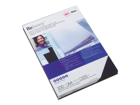 Gbc Regency - A4 210 X 297 Mm - Svart - 325 G/M² - 100 Stk Permomslag