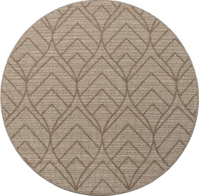 Kilands Fiore rund linen teppe med gummiert bakside