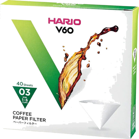 V60 Papir Filters box of 40 filters 03 4 6 cups