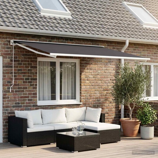 vidaXL Reserveduk til markise Antrasitt 350 x 200 cm Polyester