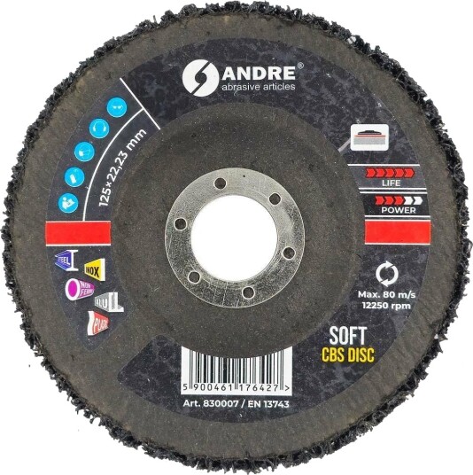 Andre Krazek Slipemaskin Cbs 125 Mm Soft Sort Andre Krazek Slipemaskin Cbs 125 Mm Soft Sort